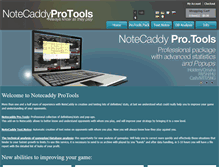 Tablet Screenshot of notecaddyprotools.com